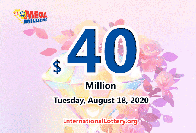 2020年8月14日的Mega Million结果；奖池高达4000万美元，热度极高。