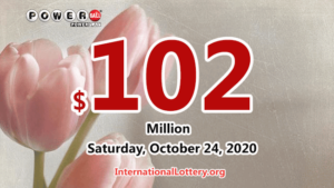 2020年10月21日的Powerball结果：一名玩家赢得了100万美元。