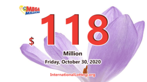 2020年10月27日的结果；Mega Millions头奖增加至1.18